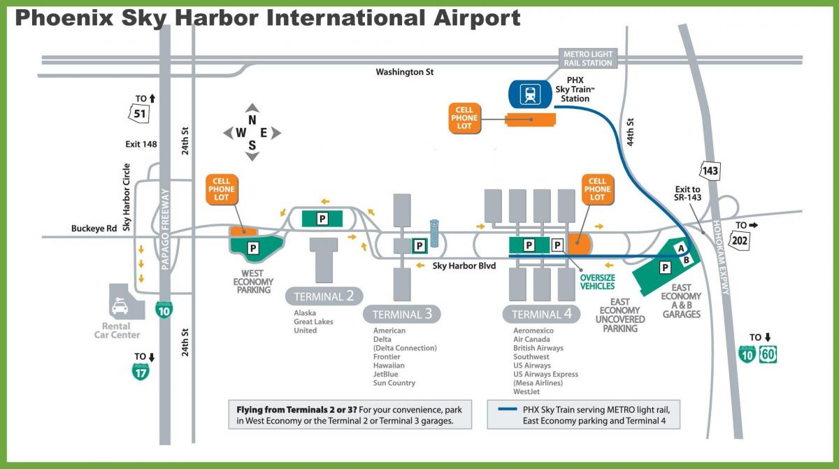Портата Финикс летище на картата