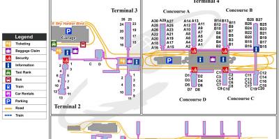 Карта на летище Phoenix Скай Харбър