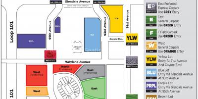 Паркинг университета на картата на Финикс стадион