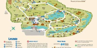 Карта на зоопарк Феникс