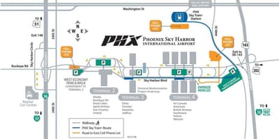Skyharbor на картата летище